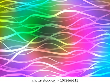 Light Multicolor, Rainbow vector natural abstract texture. Glitter abstract illustration with doodles and Zen tangles. The template can be used as a background for cell phones.