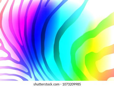 Light Multicolor, Rainbow vector natural elegant pattern. Shining colored illustration with doodles in Zen tangle style. The pattern can be used for wallpapers and coloring books.