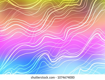 Light Multicolor, Rainbow vector natural elegant texture. Doodles on blurred abstract background with gradient. The doodle design can be used for your web site.