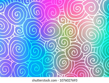 Light Multicolor, Rainbow vector natural elegant template. Sketchy hand drawn doodles on blurred background. The template can be used as a background for cell phones.