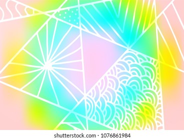 Light Multicolor, Rainbow vector natural elegant background. A completely new color illustration in doodle style. Brand-new design for your business.