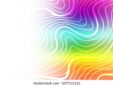 Light Multicolor, Rainbow vector natural abstract background. Decorative shining illustration with doodles on abstract template. A new texture for your design.