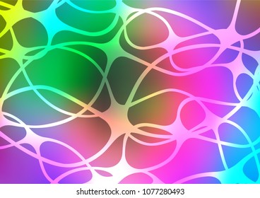 Light Multicolor, Rainbow vector natural elegant texture. Decorative shining illustration with doodles on abstract template. A completely new design for your business.
