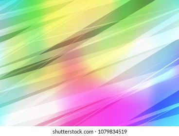 Light Multicolor, Rainbow vector natural elegant texture. A vague abstract illustration with doodles in Indian style. The pattern can be used for heads of websites and designs.