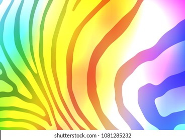 Light Multicolor, Rainbow vector natural abstract texture. Doodles on blurred abstract background with gradient. The elegant pattern can be used as a part of a brand book.