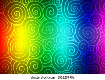 Light Multicolor, Rainbow vector natural elegant background. Sketchy hand drawn doodles on blurred background. The elegant pattern can be used as a part of a brand book.