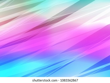 Light Multicolor, Rainbow vector natural abstract background. Colorful abstract illustration with lines in Asian style. The elegant pattern can be used as a part of a brand book.