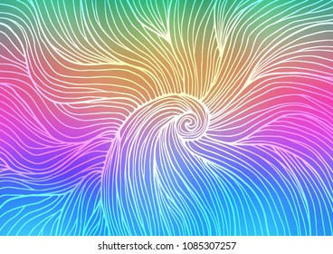Light Multicolor, Rainbow vector natural elegant template. Ethnic elegant natural pattern with gradient. The textured pattern can be used for website.
