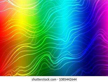 Light Multicolor, Rainbow vector natural abstract pattern. Doodles on blurred abstract background with gradient. The best blurred design for your business.