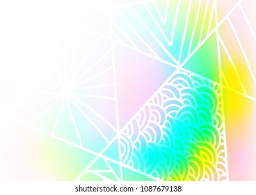 Light Multicolor, Rainbow vector natural elegant texture. Brand-new colored illustration in blurry style with doodles. The doodle design can be used for your web site.