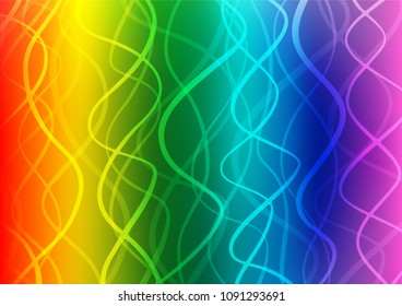 Light Multicolor, Rainbow vector natural abstract template. Ethnic elegant natural pattern with gradient. A completely new design for your business.