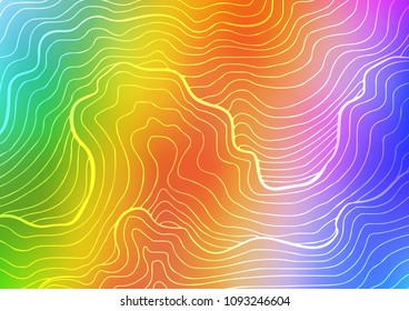 Light Multicolor, Rainbow vector natural abstract pattern. Blurred decorative design in Indian style with Zen tangles. The template can be used as a background for cell phones.