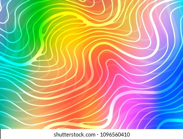 Light Multicolor, Rainbow vector natural abstract texture. A vague abstract illustration with doodles in Indian style. The elegant pattern can be used as a part of a brand book.