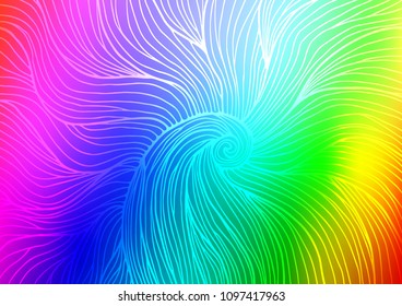 Light Multicolor, Rainbow vector natural elegant pattern. Colorful illustration in abstract style with doodles and Zen tangles. The template can be used as a background for cell phones.