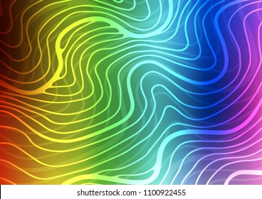 Light Multicolor, Rainbow vector natural elegant pattern. Brand-new colored illustration in blurry style with doodles. Brand-new design for your business.