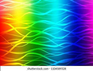 Light Multicolor, Rainbow vector natural abstract pattern. Glitter abstract illustration with doodles and Zen tangles. Hand painted design for web, leaflet, textile.