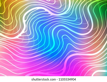 Light Multicolor, Rainbow vector natural elegant pattern. Geometric doodle illustration in Origami style with gradient. The pattern can be used for wallpapers and coloring books.