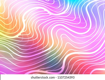 Light Multicolor, Rainbow vector natural abstract pattern. Modern geometrical abstract illustration with doodles. A completely new template for your business design.