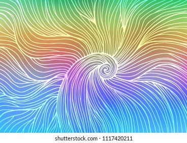 Light Multicolor, Rainbow vector natural elegant texture. Blurred decorative design in Indian style with Zen tangles. Brand-new design for your business.