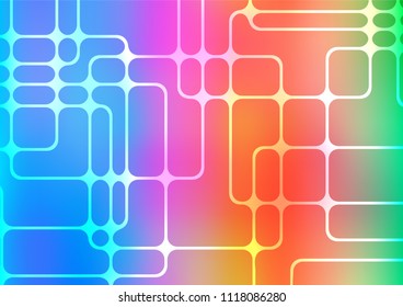 Light Multicolor, Rainbow vector natural elegant texture. Blurred decorative design in Indian style with Zen tangles. The template can be used as a background for cell phones.