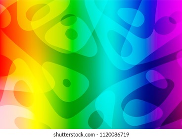 Light Multicolor, Rainbow vector natural elegant template. Sketchy hand drawn doodles on blurred background. The textured pattern can be used for website.