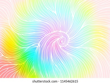 Light Multicolor, Rainbow vector natural elegant template. Decorative shining illustration with doodles on abstract template. The pattern can be used for wallpapers and coloring books.