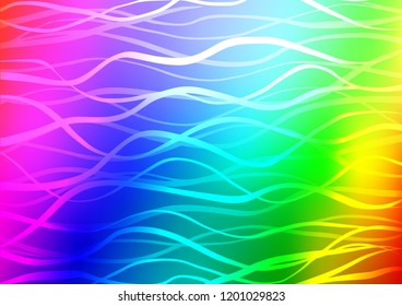 Light Multicolor, Rainbow vector natural elegant texture. Brand-new colored illustration in blurry style with doodles. A completely new template for your business design.