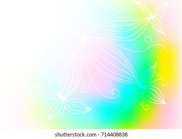 Light Multicolor, Rainbow vector natural elegant background. Ethnic elegant natural pattern with gradient. Brand-new design for your business.