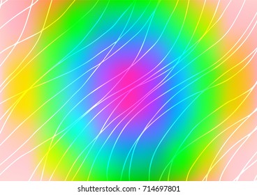 Light Multicolor, Rainbow vector natural abstract background. Decorative shining illustration with doodles on abstract template. The template can be used as a background for cell phones.