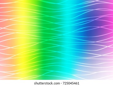 Light Multicolor, Rainbow vector natural elegant texture. Colorful abstract illustration with lines in Asian style. Hand painted design for web, leaflet, textile.