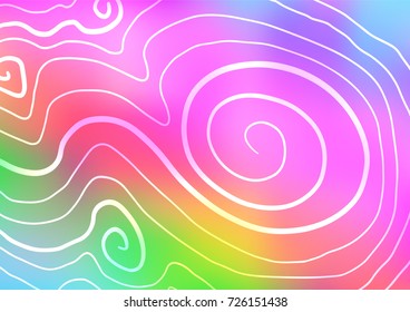 Light Multicolor, Rainbow vector natural elegant template. Sketchy hand drawn doodles on blurred background. A completely new template for your business design.