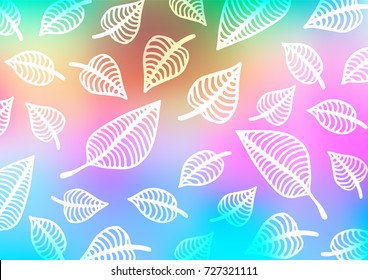 Light Multicolor, Rainbow vector natural elegant background. Modern geometrical abstract illustration with doodles. A completely new template for your business design.