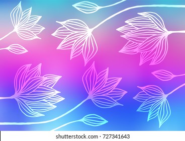 Light Multicolor, Rainbow vector natural elegant pattern. Modern geometrical abstract illustration with doodles. The template can be used as a background for cell phones.