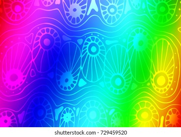 Light Multicolor, Rainbow vector natural abstract background. Geometric doodle illustration in Origami style with gradient. A completely new template for your business design.