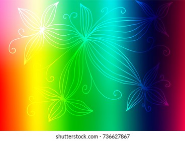 Light Multicolor, Rainbow vector natural abstract texture. Glitter abstract illustration with doodles and Zen tangles. A completely new design for your business.
