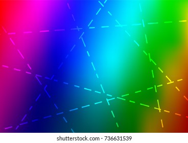 Light Multicolor, Rainbow vector natural elegant background. Geometric doodle illustration in Origami style with gradient. The template can be used as a background for cell phones.