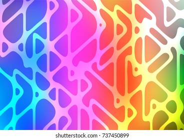 Light Multicolor, Rainbow vector natural elegant background. Colorful abstract illustration with lines in Asian style. The textured pattern can be used for website.