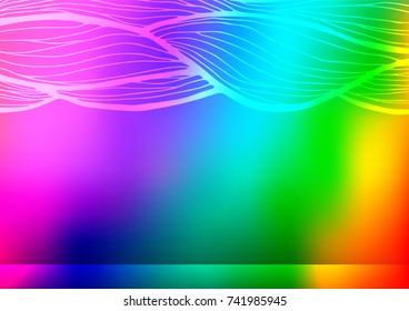 Light Multicolor, Rainbow vector natural abstract texture. Blurred decorative design in Indian style with Zen tangles. Brand-new design for your business.