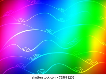 Light Multicolor, Rainbow vector natural abstract texture. Brand-new colored illustration in blurry style with doodles. The best blurred design for your business.