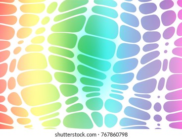 Light Multicolor, Rainbow vector natural abstract pattern. Colorful abstract illustration with lines in Asian style. A completely new template for your business design.
