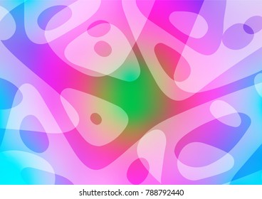 Light Multicolor, Rainbow vector natural abstract background. Glitter abstract illustration with doodles and Zen tangles. The pattern can be used for heads of websites and designs.