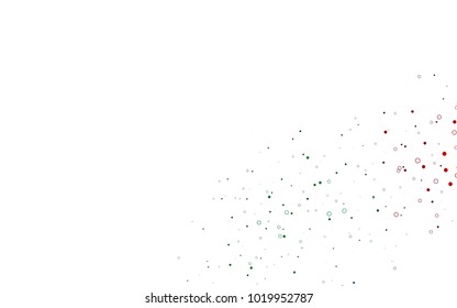 Light Multicolor, Rainbow vector  pattern with spheres. Modern abstract illustration with colorful water drops. Pattern can be used as texture of water, rain drops.