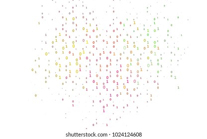 Light Multicolor, Rainbow vector pattern with Digit symbols. Shining colorful illustration with isolated Digit signs. Best design for your ad, poster, banner of math college.