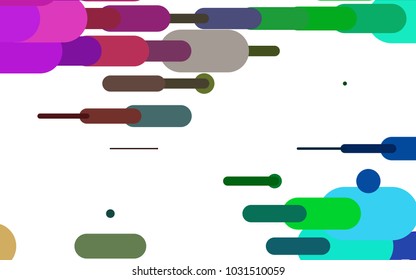 Light Multicolor, Rainbow vector pattern with rounded lines. Modern geometrical abstract illustration with staves. The template can be used as a background.