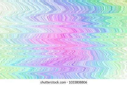 Light Multicolor, Rainbow vector pattern with bent lines. Modern gradient abstract illustration with bandy lines. Marble style for your business design.