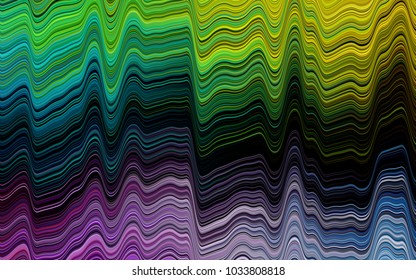 Light Multicolor, Rainbow vector pattern with lava shapes. Colorful abstract illustration with gradient lines. A completely new marble design for your business.