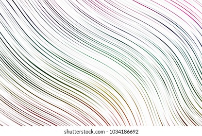 Light Multicolor, Rainbow vector pattern with lamp shapes. Colorful abstract illustration with gradient lines. New composition for your brand book.