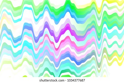 Light Multicolor, Rainbow vector pattern with lamp shapes. Shining crooked illustration in marble style. New composition for your brand book.