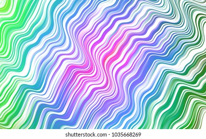 Light Multicolor, Rainbow vector pattern with liquid shapes. Colorful abstract illustration with gradient lines. Marble style for your business design.