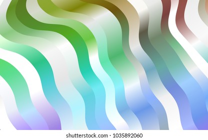 Light Multicolor, Rainbow vector pattern with curved circles. A vague circumflex abstract illustration with gradient. Pattern for your business design.